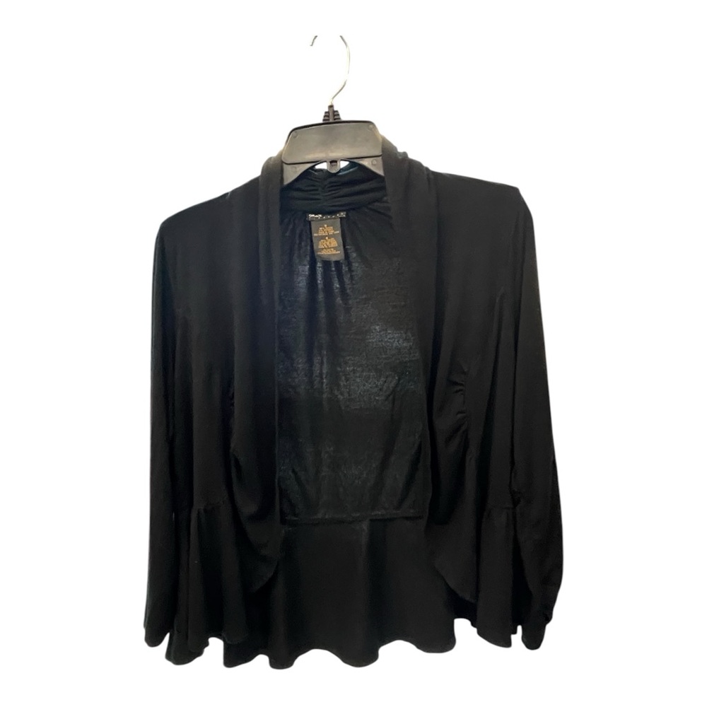 Grace Elements Black Open Front Cardigan Sweater